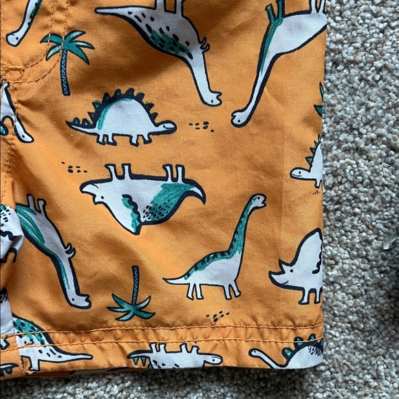Old Navy Cat & Jack Kids Dinosaur and Snack Print Swim Trunks 18-24 Months - Picture 4 of 7
